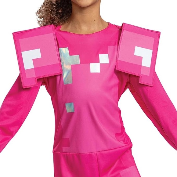 Small (4/6) Pink Armor Minecraft Costume , Official Minecraft Pink Armor Outfit - Picture 5 of 8